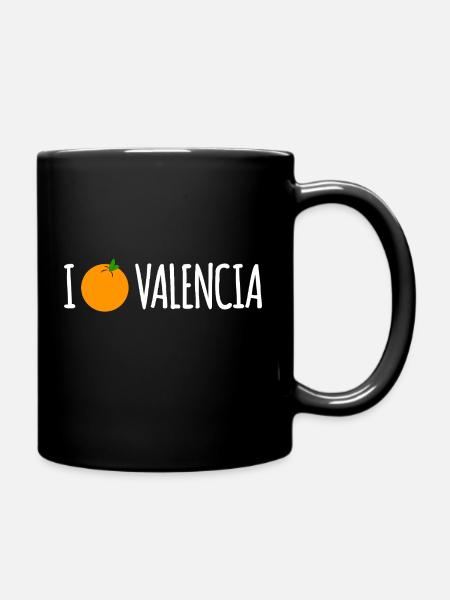 I Love Valencia - Tasse einfarbig - Schwarz