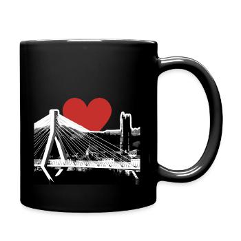 I Love Fribourg - Tasse einfarbig - Schwarz - Rechts