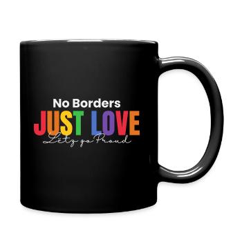 Sans frontières, juste l’amour – Letz Go Proud - Mug uni - noir - Droite