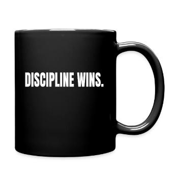 DISCIPLIN GAGNE LA MOTIVATION EN DISANT - Mug uni - noir - Droite