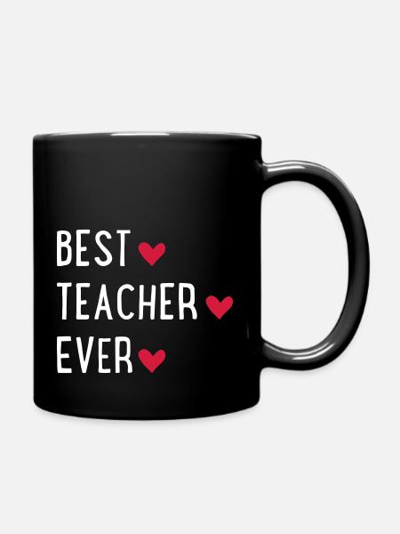 Bester Lehrer / Beste Lehrerin - Tasse einfarbig - Schwarz