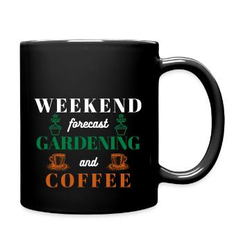 Garten-Spruch - Tasse einfarbig - Schwarz - Rechts