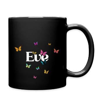 EVE - Beau prénom de fille avec des papillons - Mug uni - noir - Droite