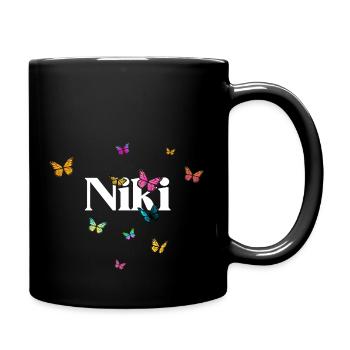 NIKI - Beau prénom de fille avec des papillons - Mug uni - noir - Droite