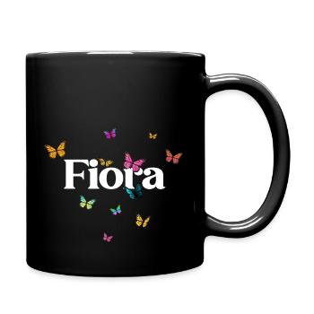 FIORA - Beau prénom de fille avec des papillons - Mug uni - noir - Droite