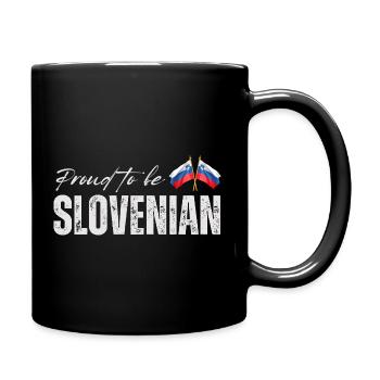 Slowenischer Stolz, hergestellt in Slowenien - Tasse einfarbig - Schwarz - Rechts