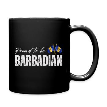 Barbados Pride, Barbados Flagge - Tasse einfarbig - Schwarz - Rechts