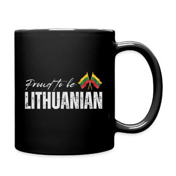 Litauischer Stolz, litauischer Patriot - Tasse einfarbig - Schwarz - Rechts