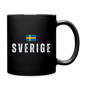 Schwedische Flagge, schwedischer Patriot - Tasse einfarbig - Schwarz - Rechts
