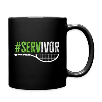 Tennis Player Servivor Lover Fun - Full Colour Mug - black - Right