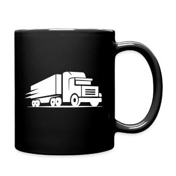 Transporter Truck Icon - Full Colour Mug - black - Right
