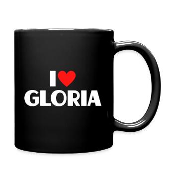 J’adore Gloria Red Heart Romantique Nom Fan - Mug uni - noir - Droite