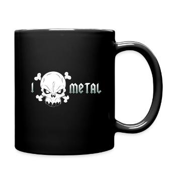 Crâne en métal extrême - Mug uni - noir - Droite