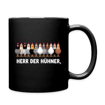 Seigneur des poulets Graphique amusant de poulet - Mug uni - noir - Droite