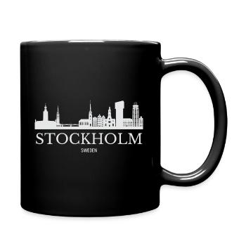 Stockholm Skyline, Stockholm Suède - Mug uni - noir - Droite