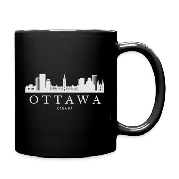 Ottawa Skyline, Ottawa Canada - Full Colour Mug - black - Right