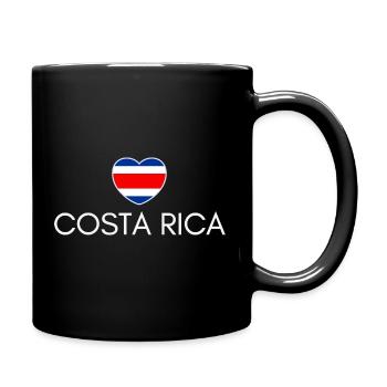 Heart with Costa Rican flag - Full Colour Mug - black - Right