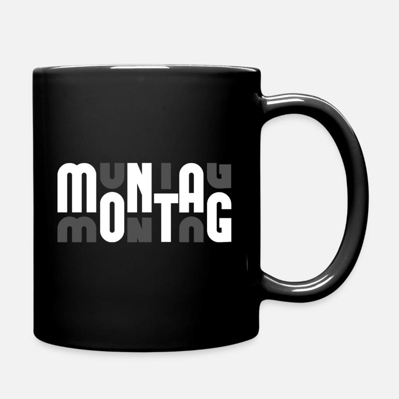 Motif Monday Noir/Gris - Mug uni - noir