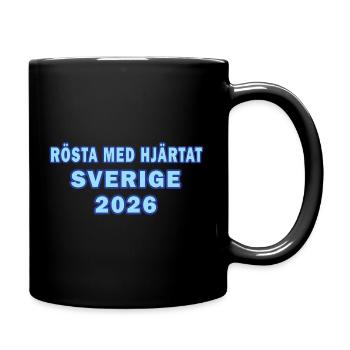 Votez avec votre cœur Suède 2026 - Mug uni - noir - Droite