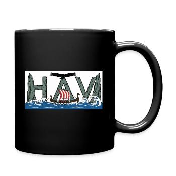 Havets Viking - Der Wikinger des Meeres - Tasse einfarbig - Schwarz - Rechts