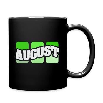 Name August - Tasse einfarbig - Schwarz - Rechts