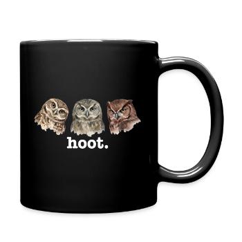 Owls call funny owl lovers funny call - Full Colour Mug - black - Right