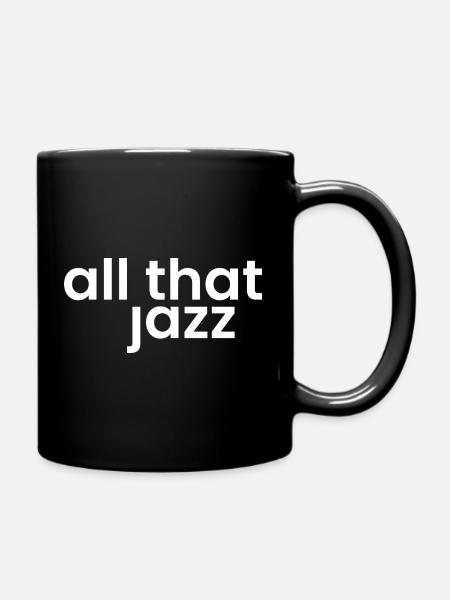 Jazz Phrase Bold Typography - Full Colour Mug - black