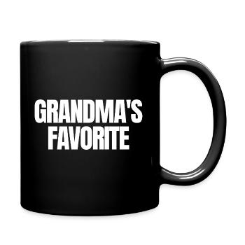 Favorite Grandchild Funny I'm Grandma's Favorite - Tasse einfarbig - Schwarz - Rechts