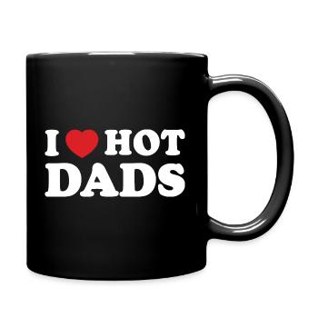 I Heart Hot Dads - Full Colour Mug - black - Right