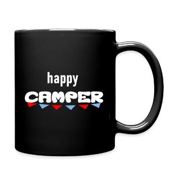 Un campeur heureux sur la route - Mug uni - noir - Droite