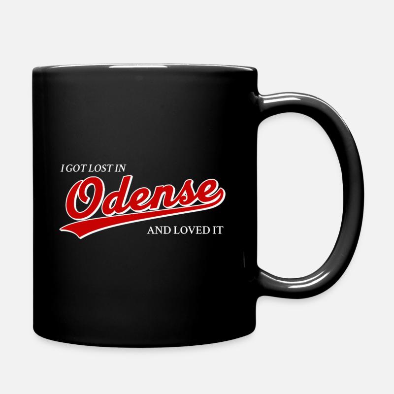 I Got Lost In Odense And Loved It - Denmark Travel - Full Colour Mug - black