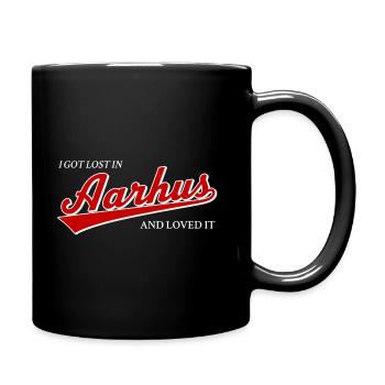 I Got Lost In Aarhus And Loved It - Travel Denmark - Full Colour Mug - black - Right