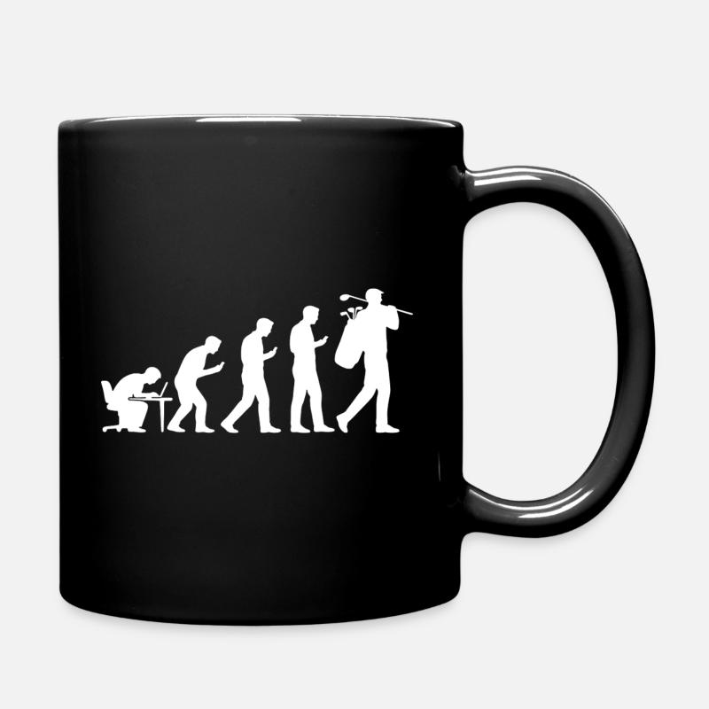 Evolution Golf Lustiges Geschenk für Golfer Männer - Tasse einfarbig - Schwarz