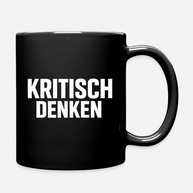 Critical thinking – clear statement look - Full Colour Mug - black