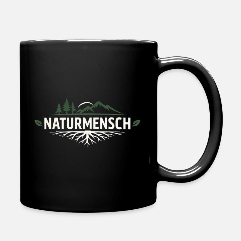 Nature Man – Nature-Loving Statement Design - Full Colour Mug - black