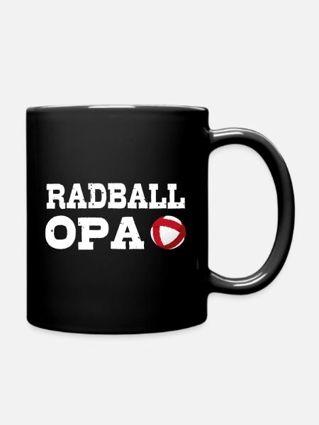 Radball, OPA, Radballer, Hallenradsport - Tasse einfarbig - Schwarz
