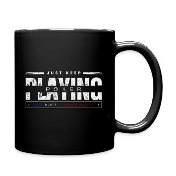 Spiel weiter White-Poker - Tasse einfarbig - Schwarz - Rechts