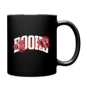 Fleurs rouge sang faute de frappe - Mug uni - noir - Droite