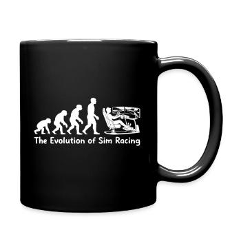 The Evolution of Sim Racing - Full Colour Mug - black - Right