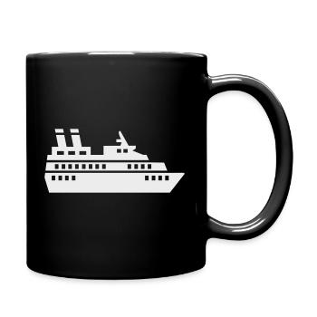 Cruise Ship Silhouette Cruise Ship - Full Colour Mug - black - Right