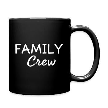 Family Crew Familien Outfit Familie Statement - Tasse einfarbig - Schwarz - Rechts