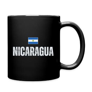 Nicaraguan flag, Nicaraguan patriot - Full Colour Mug - black - Right