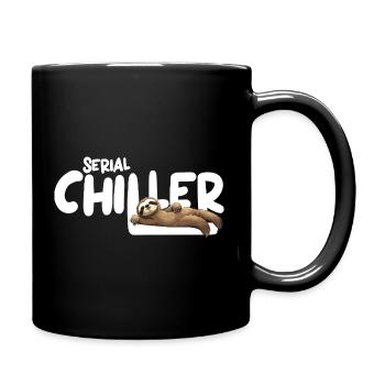 Sloth Serial Chiller – Funny Sloth Tee - Full Colour Mug - black - Right