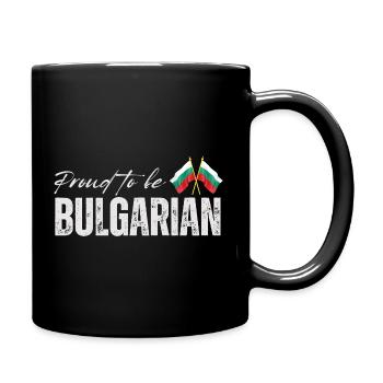 Bulgarisch stolz, ich liebe Bulgarien - Tasse einfarbig - Schwarz - Rechts