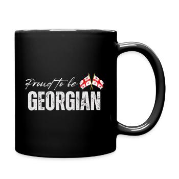Georgian proud, I love Georgia - Full Colour Mug - black - Right