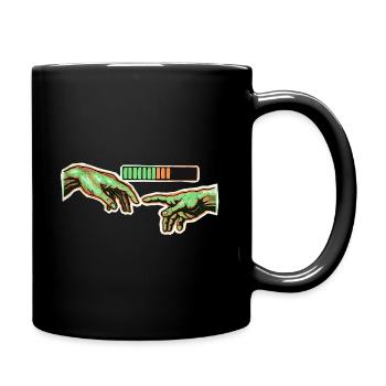 Human Connection Loading - Tasse einfarbig - Schwarz - Rechts