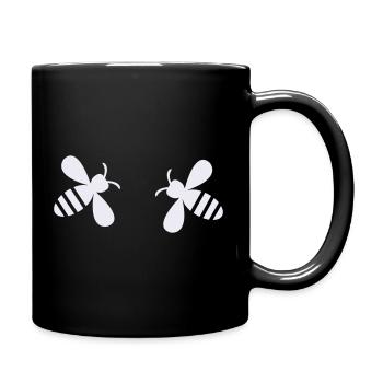 Silhouettes d’abeilles - Mug uni - noir - Droite