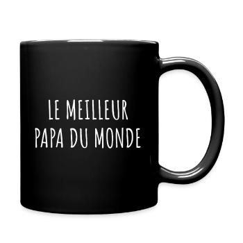 Meilleur Papa Monde - Mug uni - noir - Droite