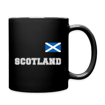 Scotland Shirt Look - SCOTLAND with Flag Flag - Full Colour Mug - black - Right