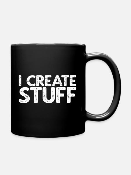I Create Stuff - Tasse einfarbig - Schwarz